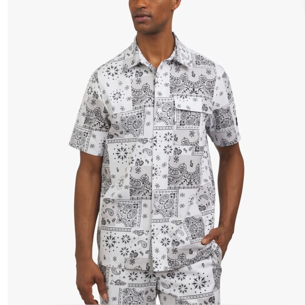 NWT $80 XL snoop dogg men’s shirt bandanna print